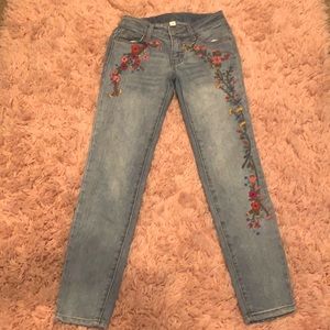 Cherokee Size 8 Girls Floral design skinny Jeans